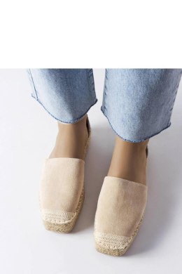 Beżowe espadryle z brokatową wstawką Myasia - Solea
