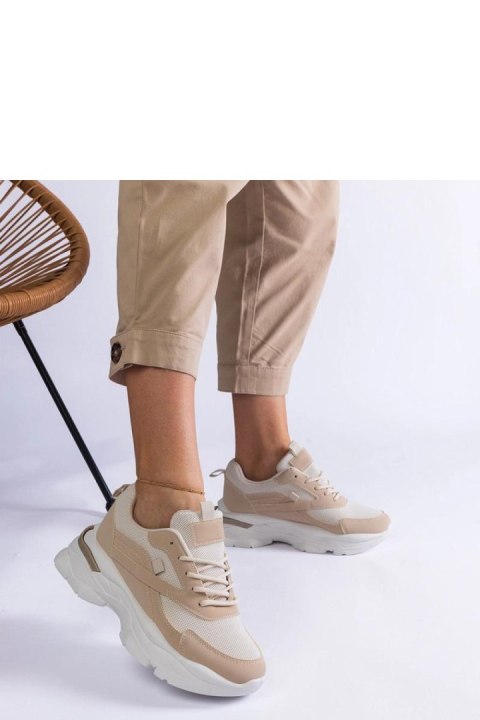 Beżowe sneakersy na grubszej podeszwie Guerrera - Solea Beżowe sneakersy na grubszej podeszwie Guerrera - Solea