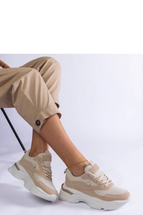 Beżowe sneakersy na grubszej podeszwie Guerrera - Solea Beżowe sneakersy na grubszej podeszwie Guerrera - Solea