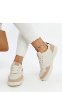 Beżowe sneakersy z brokatem Juwan - Solea