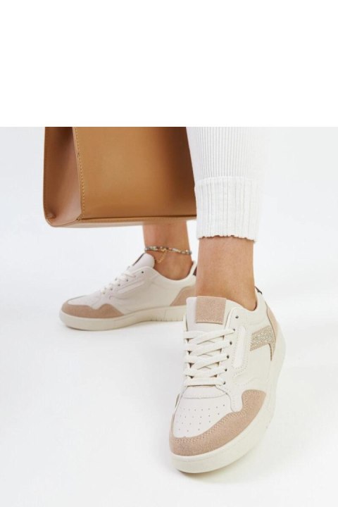 Beżowe sneakersy z brokatem Juwan - Solea Beżowe sneakersy z brokatem Juwan - Solea