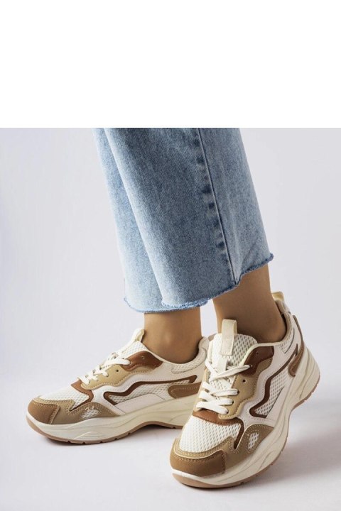 Beżowe sportowe sneakersy Hollow - Solea Beżowe sportowe sneakersy Hollow - Solea