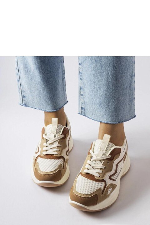 Beżowe sportowe sneakersy Hollow - Solea Beżowe sportowe sneakersy Hollow - Solea