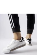 Biało-czarne sneakersy z cyrkoniami Dina - Solea