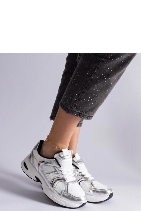 Biało-srebrne sneakersy sportowe Ena - Solea Biało-srebrne sneakersy sportowe Ena - Solea