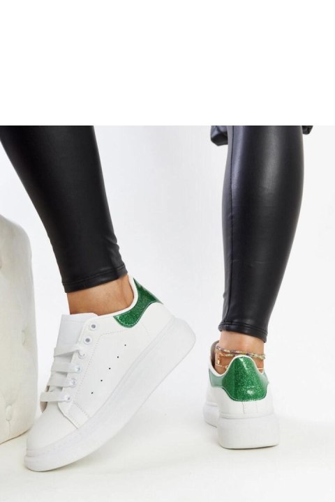 Biało-zielone sneakersy eko-skórzane Fatimah - Solea Biało-zielone sneakersy eko-skórzane Fatimah - Solea