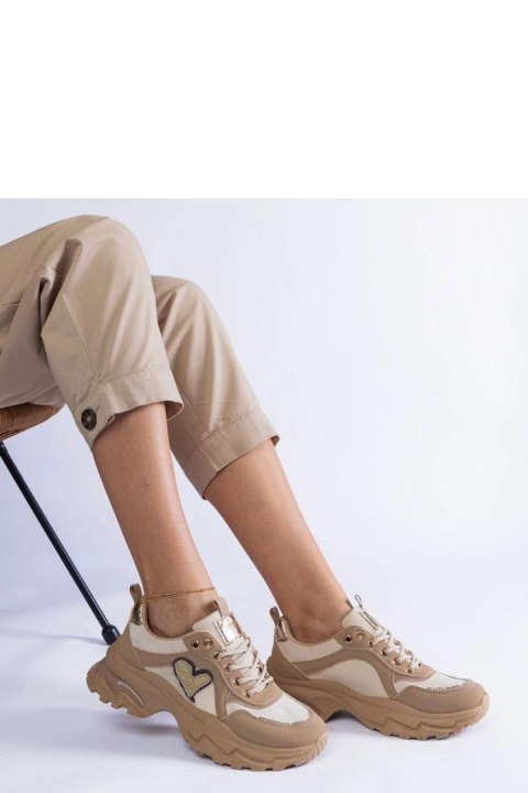 Brązowe sneakersy na platformie z serduszkiem Martineza - Solea Brązowe sneakersy na platformie z serduszkiem Martineza - Solea