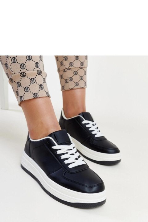 Czarne sneakersy na platformie Cvita - Solea Czarne sneakersy na platformie Cvita - Solea