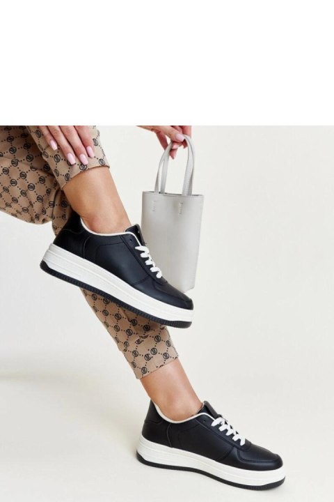 Czarne sneakersy na platformie Cvita - Solea Czarne sneakersy na platformie Cvita - Solea