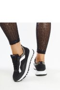 Czarne sneakersy na platformie z brokatem Evelia - Solea