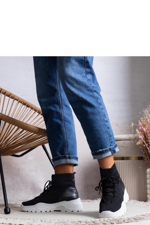 Czarne sneakersy skarpetkowe Frahm - Solea Czarne sneakersy skarpetkowe Frahm - Solea
