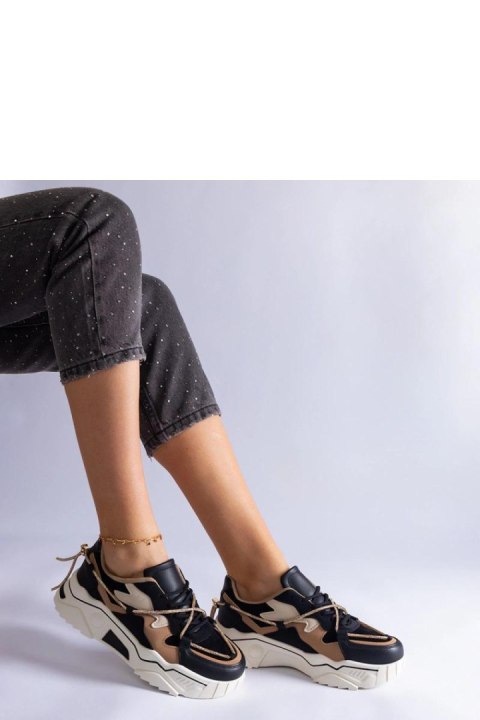 Czarne sneakersy zdobione cyrkoniowym sznurkiem Valdeza - Solea Czarne sneakersy zdobione cyrkoniowym sznurkiem Valdeza - Solea