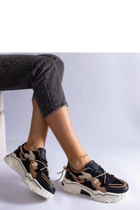 Czarne sneakersy zdobione cyrkoniowym sznurkiem Valdeza - Solea Czarne sneakersy zdobione cyrkoniowym sznurkiem Valdeza - Solea
