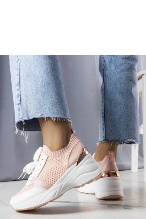 Różowe sneakersy na koturnie Ann - Solea Różowe sneakersy na koturnie Ann - Solea