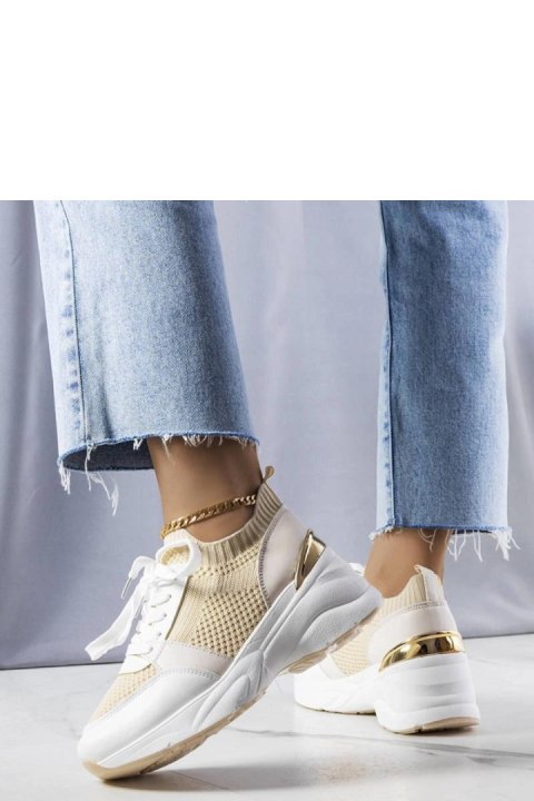 Beżowe sneakersy na koturnie Ann - Solea Beżowe sneakersy na koturnie Ann - Solea