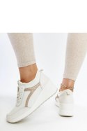 Beżowe sneakersy na koturnie Hermina - Solea