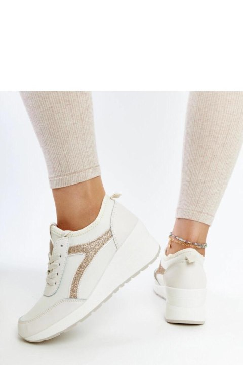 Beżowe sneakersy na koturnie Hermina - Solea Beżowe sneakersy na koturnie Hermina - Solea