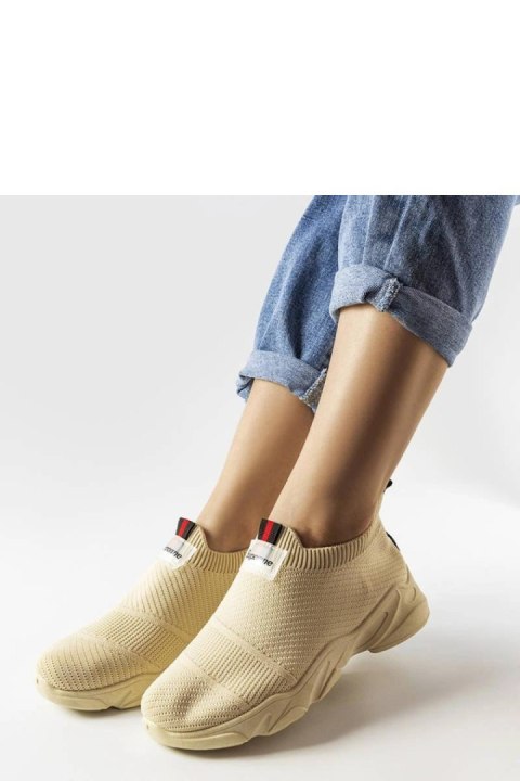 Beżowe wsuwane buty sportowe damskie Greco - Solea Beżowe wsuwane buty sportowe damskie Greco - Solea