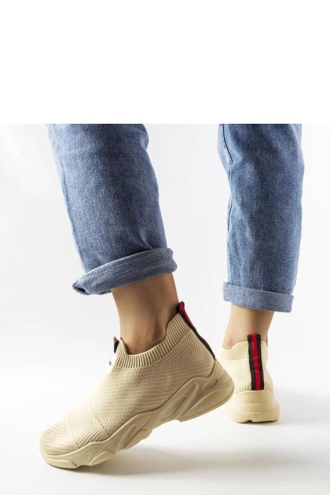 Beżowe wsuwane buty sportowe damskie Greco - Solea Beżowe wsuwane buty sportowe damskie Greco - Solea