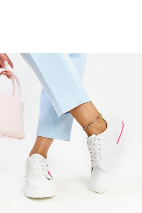 Białe sneakersy z różem Zorica - Solea Białe sneakersy z różem Zorica - Solea