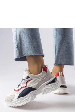 Białe sneakersy z widocznym bieżnikiem Rosita - Solea