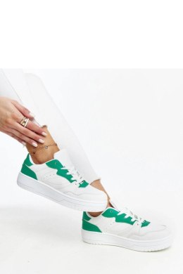 Białe sneakersy z zielonym akcentem Fournie - Solea