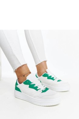 Białe sneakersy z zielonym akcentem Fournie - Solea