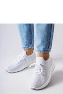 Białe sneakersy zdobione srebrną nitką Randolph - Solea