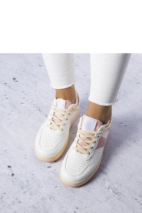 Biało-różowe damskie sneakersy Marcella - Solea Biało-różowe damskie sneakersy Marcella - Solea