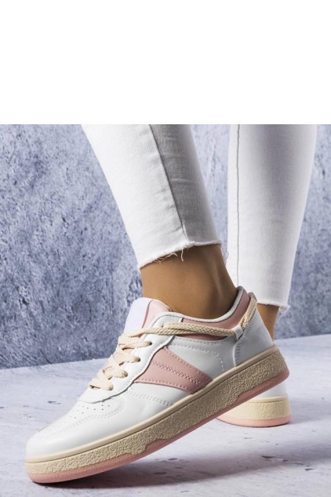 Biało-różowe damskie sneakersy Marcella - Solea Biało-różowe damskie sneakersy Marcella - Solea