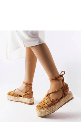 Camelowe wiązane espadryle Partenia - Solea