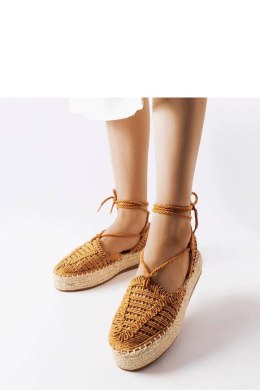 Camelowe wiązane espadryle Partenia - Solea
