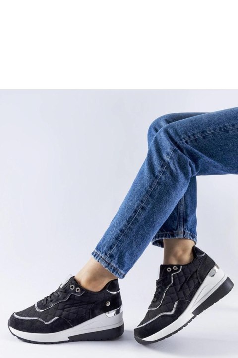 Czarne sneakersy na koturnie Pisignano - Solea Czarne sneakersy na koturnie Pisignano - Solea