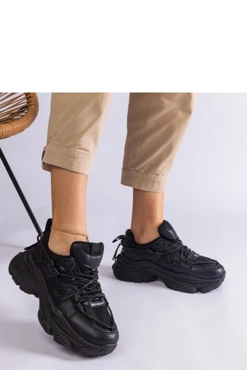 Czarne sneakersy sportowe damskie Ivett - Solea Czarne sneakersy sportowe damskie Ivett - Solea