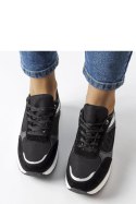 Czarne sneakersy ze wstawką Genovesee - Solea