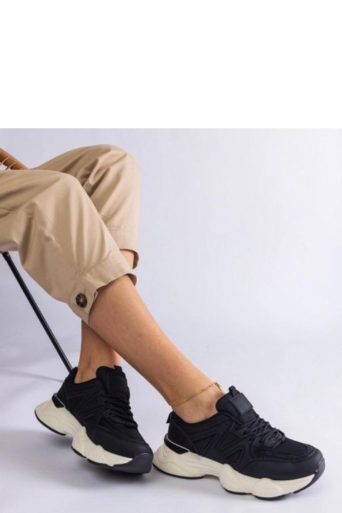 Czarne sportowe sneakersy damskie Imperio - Solea Czarne sportowe sneakersy damskie Imperio - Solea