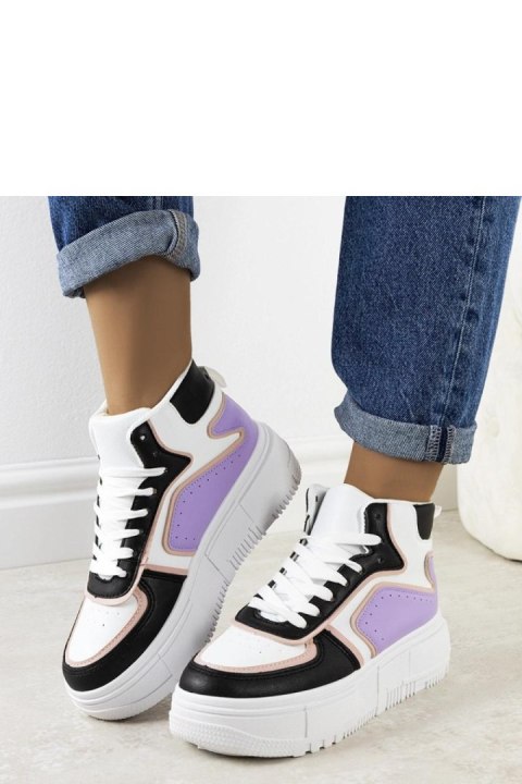 Czarno-fioletowe sneakersy za kostkę Zetta - Solea Czarno-fioletowe sneakersy za kostkę Zetta - Solea