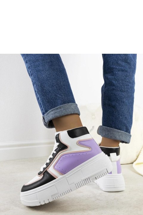 Czarno-fioletowe sneakersy za kostkę Zetta - Solea Czarno-fioletowe sneakersy za kostkę Zetta - Solea