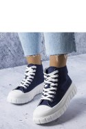 Granatowe trampki za kostkę Couet - Solea