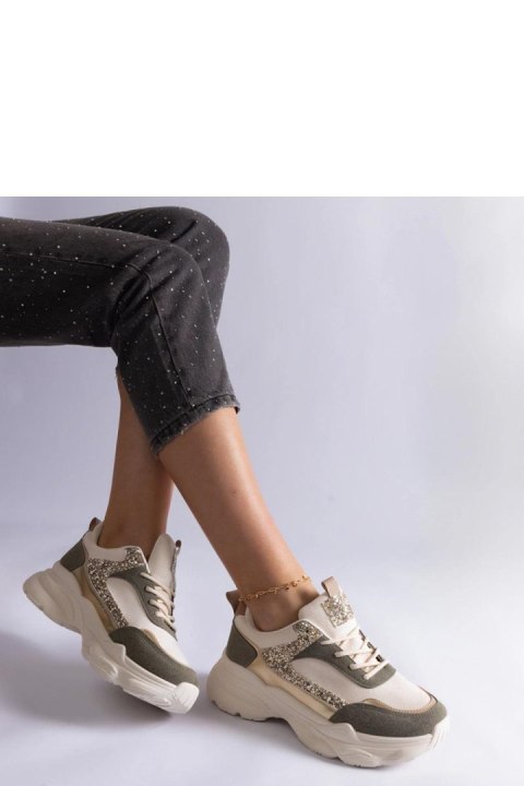 Zielone sneakersy z brokatowymi wstawkami Clorinda - Solea Zielone sneakersy z brokatowymi wstawkami Clorinda - Solea