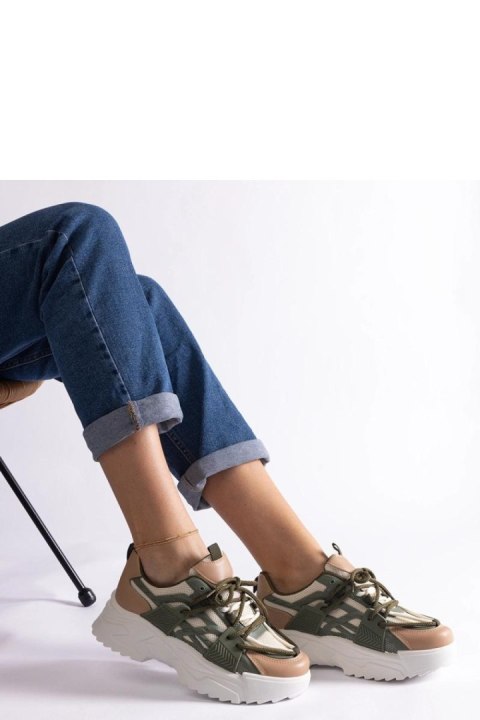 Zielono-beżowe sneakersy damskie Alva - Solea Zielono-beżowe sneakersy damskie Alva - Solea