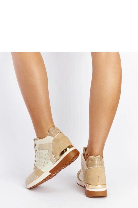 Beżowe sneakersy na koturnie Chestnut - Solea Beżowe sneakersy na koturnie Chestnut - Solea