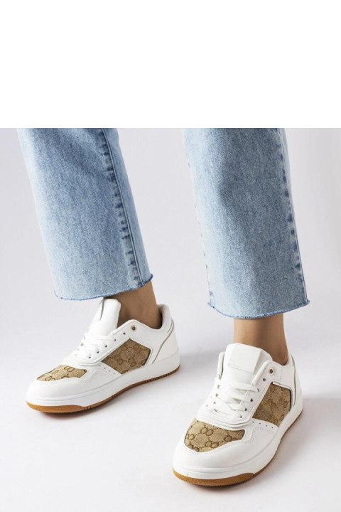 Białe sneakersy zdobione monogramem Isidora - Solea