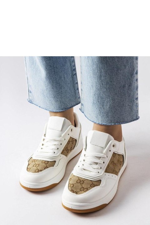 Białe sneakersy zdobione monogramem Isidora - Solea Białe sneakersy zdobione monogramem Isidora - Solea