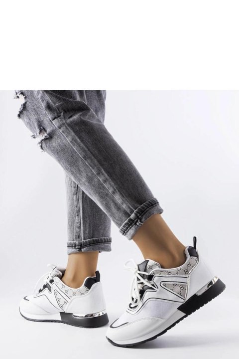 Białe sneakersy ze złotymi elementami Bedord - Solea Białe sneakersy ze złotymi elementami Bedord - Solea