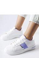 Białe sportowe buty z fioletowym akcentem Marei - Solea