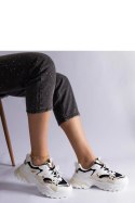 Biało-czarne sneakersy sportowe Sulamita - Solea