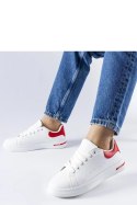 Biało-czerwone sneakersy Leland - Solea