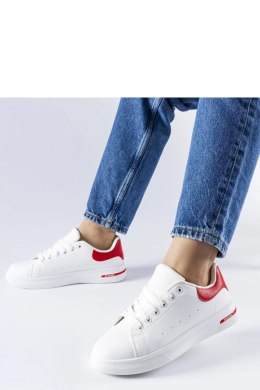 Biało-czerwone sneakersy Leland - Solea