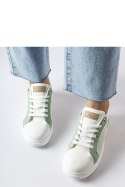 Biało-zielone buty ze złotym akcentem Palais - Solea
